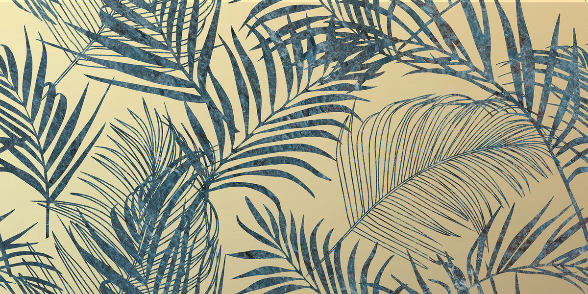 PAMESA Lux Kionia Palm Azzurro – Poli brillant – visuel du carrelage