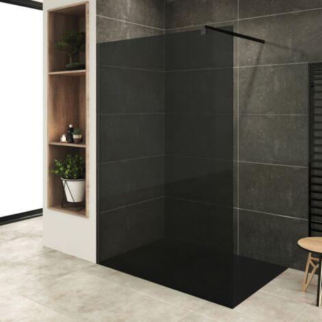 Paroi Douche Fixe Verre Fume 8mm 80Lx200H