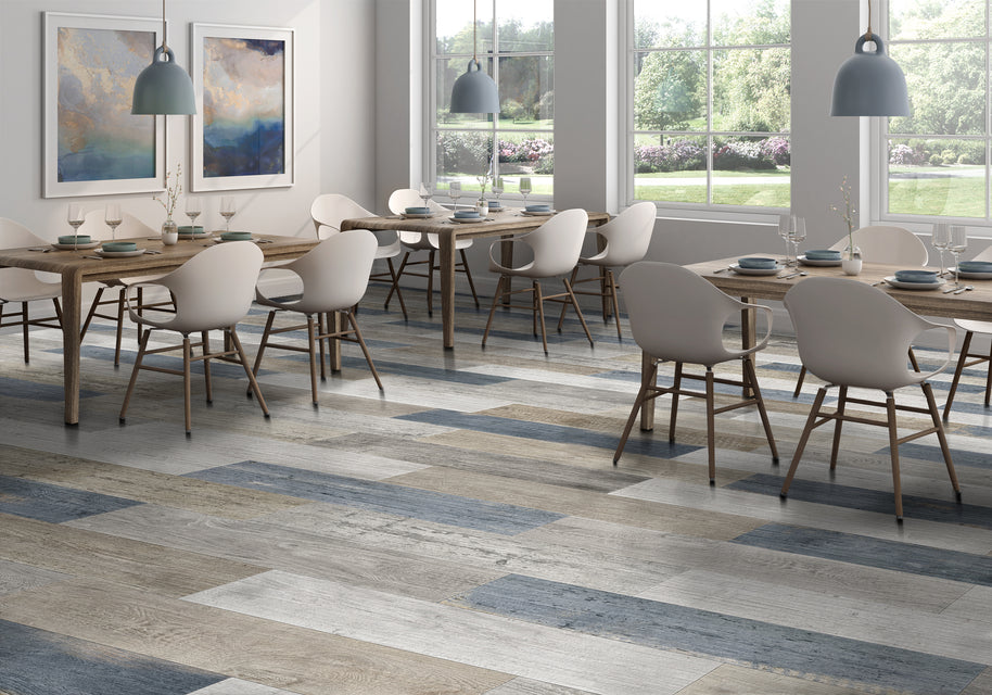 23x120 Vintage Blue Mix Matt (Mur/Sol)