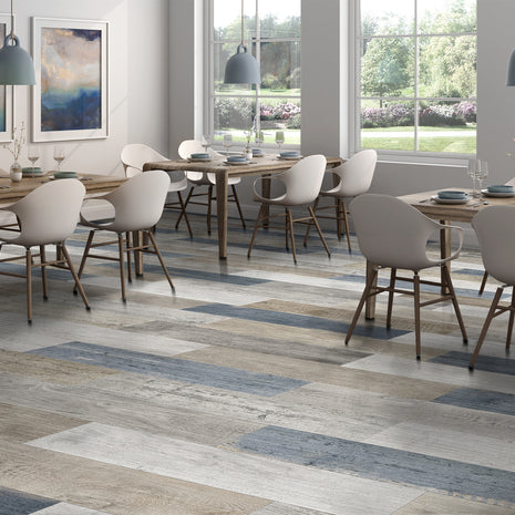 23x120 Vintage Blue Mix Matt (Mur/Sol)