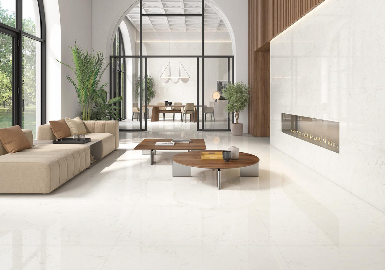 60x120 Bianco Perlino Poli (Mur/Sol)