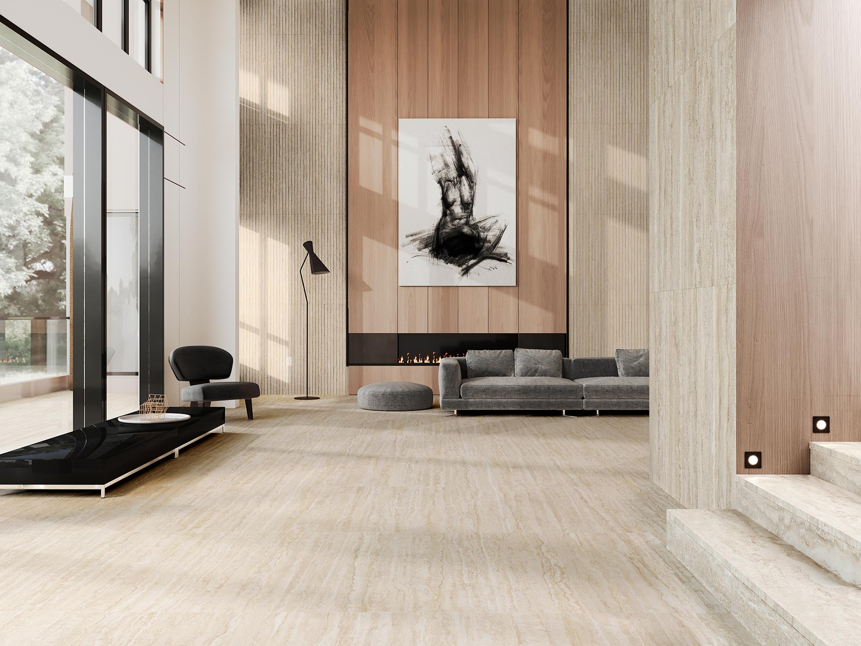 60x120 Portlandsteen mat (muur/vloer)