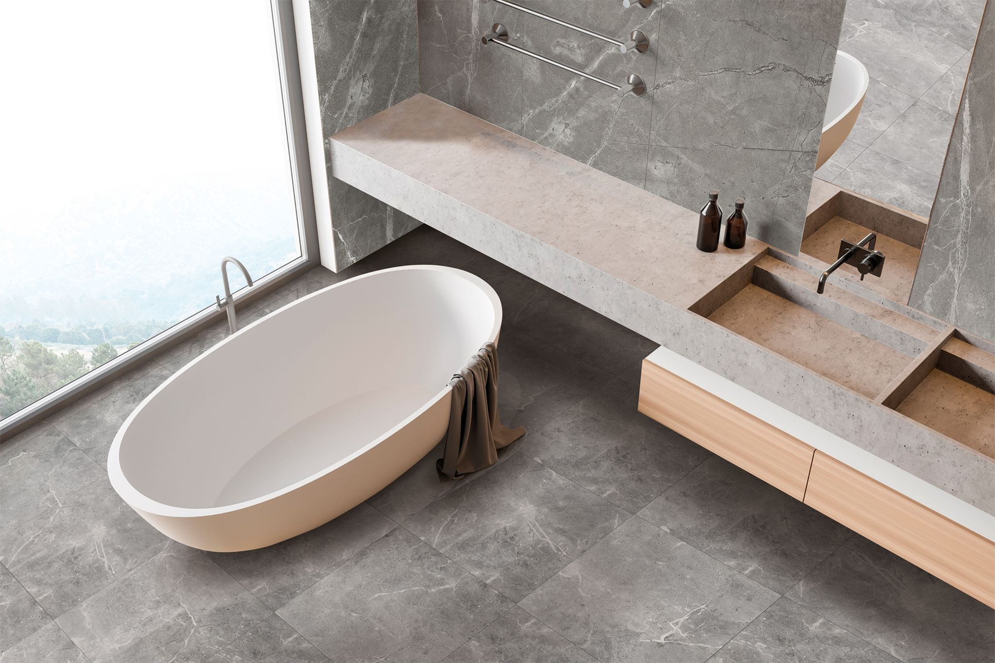 Poli |  60x120 Belgio perla Mur/Sol