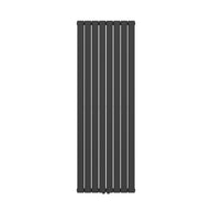 Radiarteur Vertical Oval Double Noir Mat 1800x600 -2x10-2050W