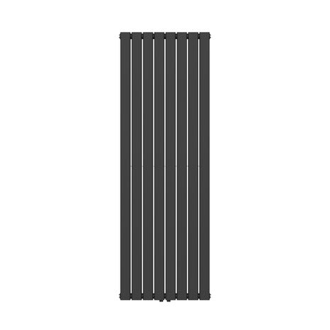 Radiarteur Vertical Oval Double Noir Mat 1800x600 -2x10-2050W