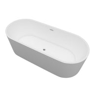 Baignoire îlot BAUCI 170x80x58.5cm BLANC Matt SOLID SURFACE
