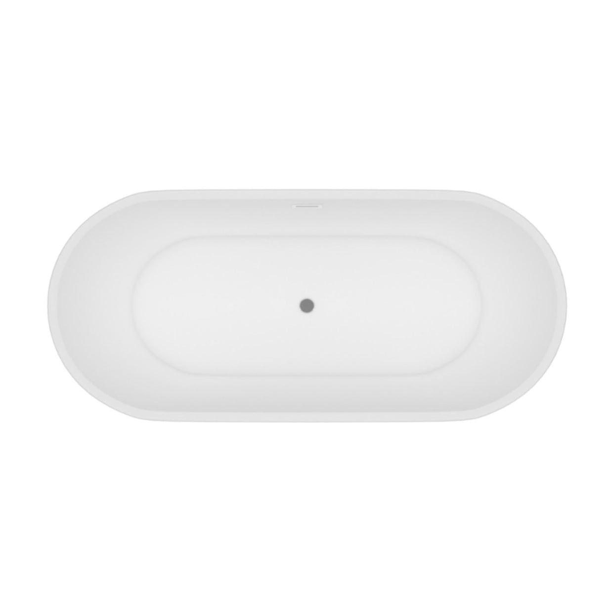 Baignoire îlot BAUCI 170x80x58.5cm BLANC Matt SOLID SURFACE