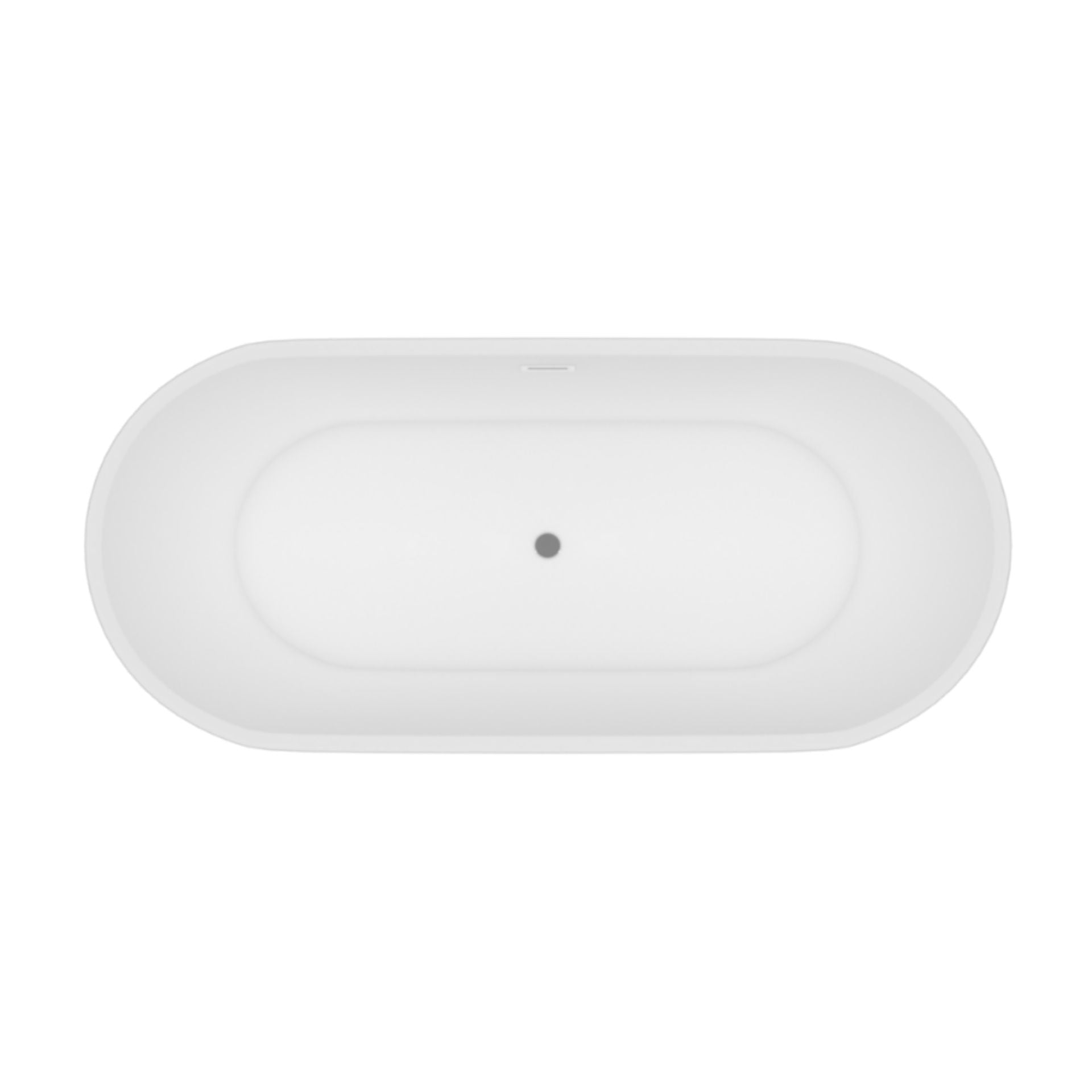 Baignoire îlot BAUCI 170x80x58.5cm BLANC Matt SOLID SURFACE