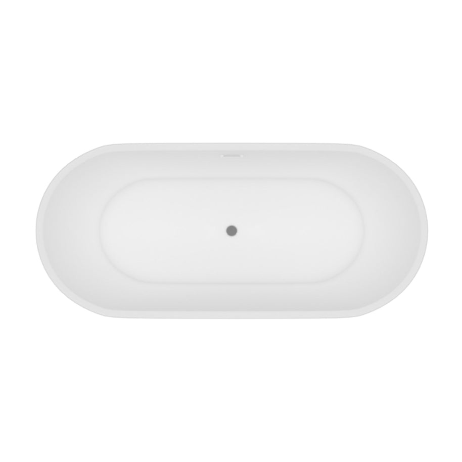 Baignoire îlot BAUCI 170x80x58.5cm BLANC Matt SOLID SURFACE