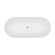 Baignoire îlot BAUCI 170x80x58.5cm BLANC Matt SOLID SURFACE