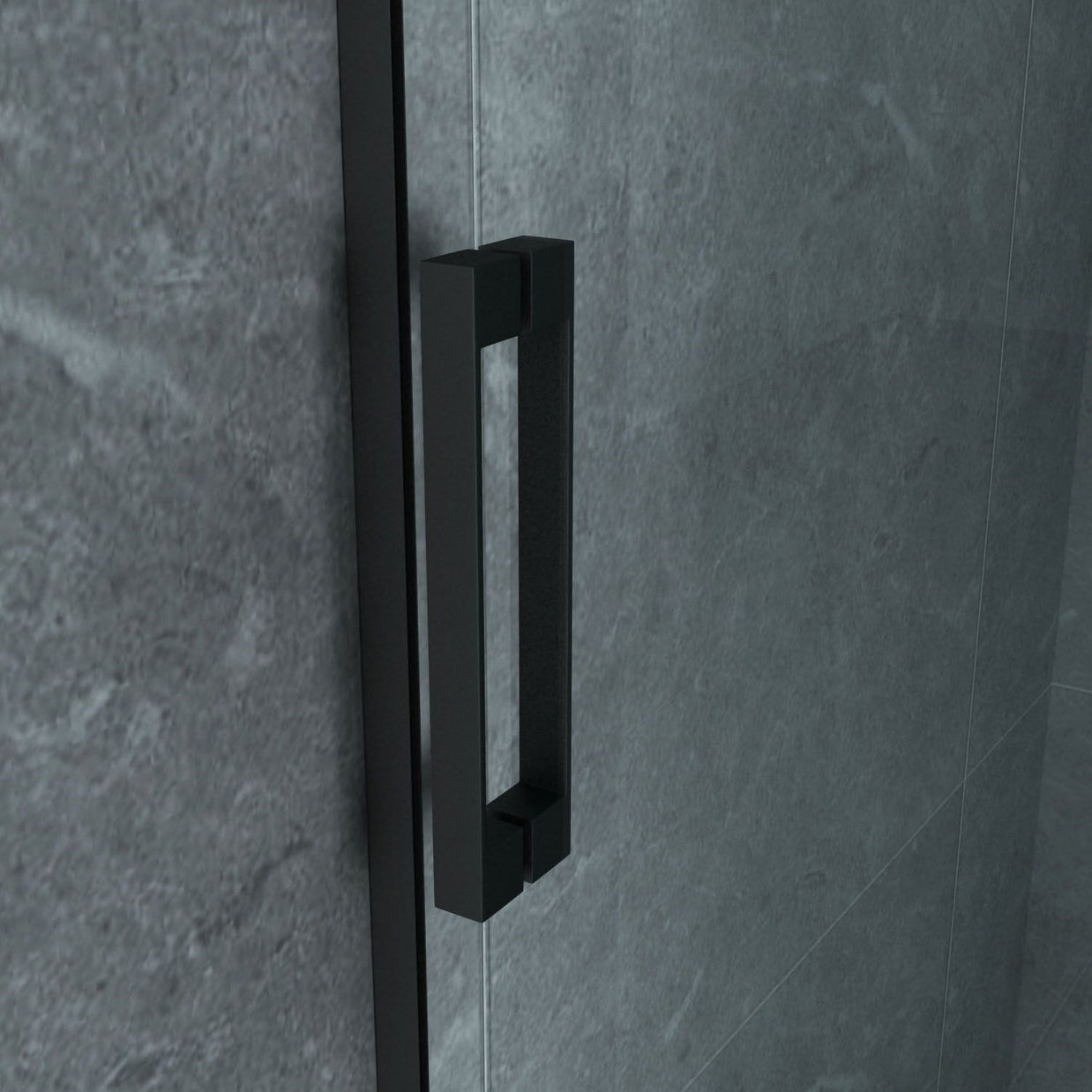 Porte De Douche Coulissante 120Lx200H Verre Clair Profil Noir 8mm