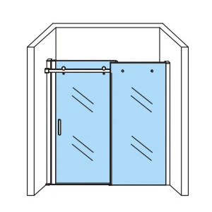 Porte De Douche Coulissante Verre Clair 8mm 120Lx200H