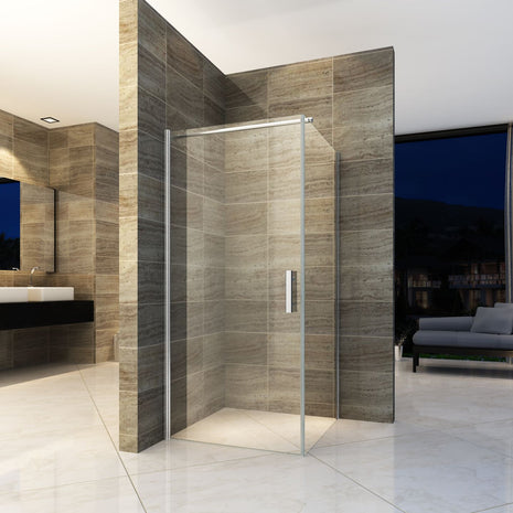 Cabine De Douche  80x80x195  KIT Porte De Douche Coulissante Verre Clair 6mm