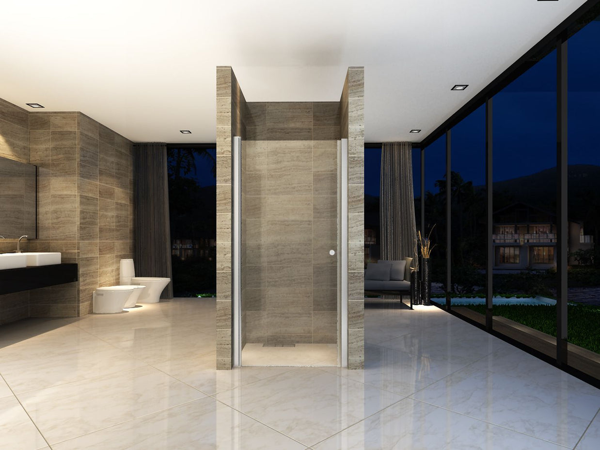 Porte De Douche Verre Clair 6mm 77-81x190cm