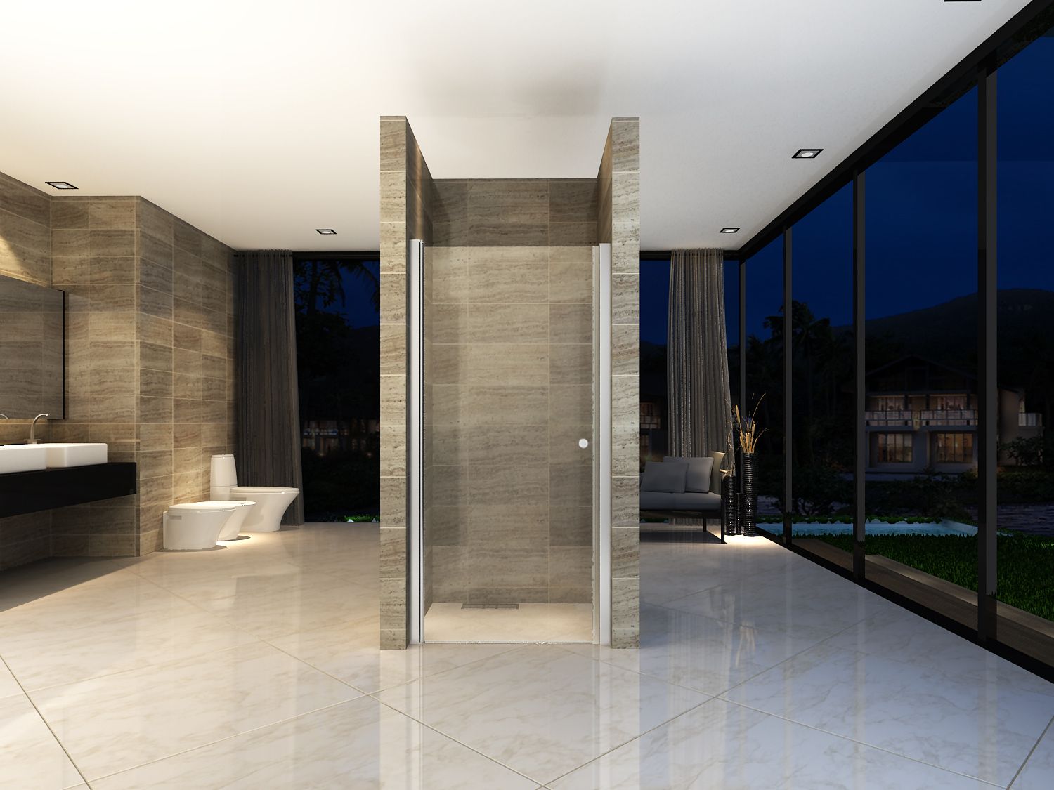 Porte De Douche Verre Clair 6mm 77-81x190cm