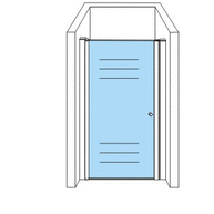 Porte De Douche Verre Clair 6mm 77-81x190cm