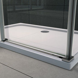 Cabine De Douche KIT  80x120x195 Porte De Douche Coulissante Verre Clair 8mm