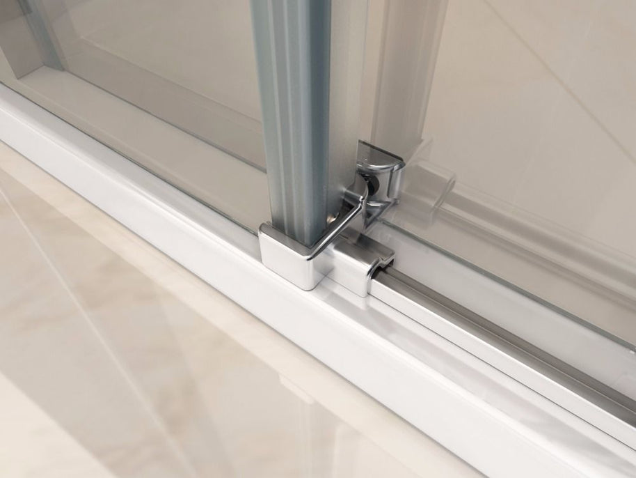 Cabine De Douche KIT  80x120x195 Porte De Douche Coulissante Verre Clair 8mm