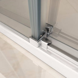 Cabine De Douche KIT  80x120x195 Porte De Douche Coulissante Verre Clair 8mm