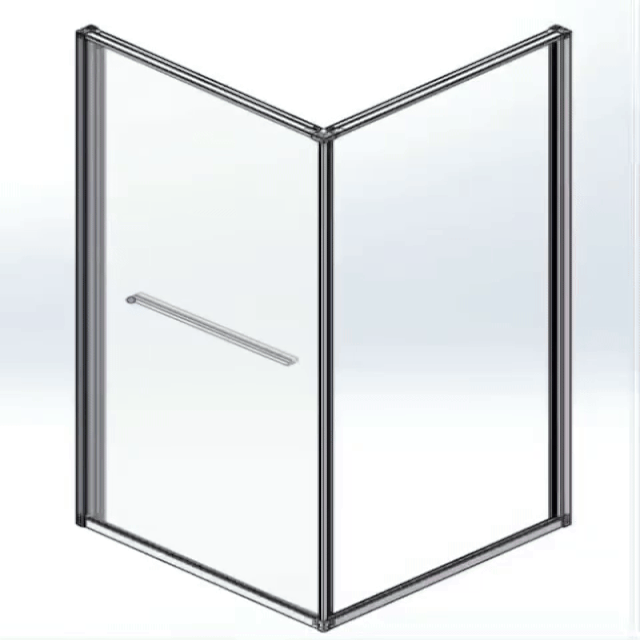 Cabine De Douche Inslide 90x90x200 CHROME KIT Porte De Douche Coulissante Interieur  Verre Clair 6mm