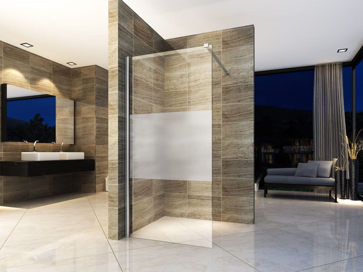 Paroi Douche Fixe Demi-Mat 8mm 80Lx200H