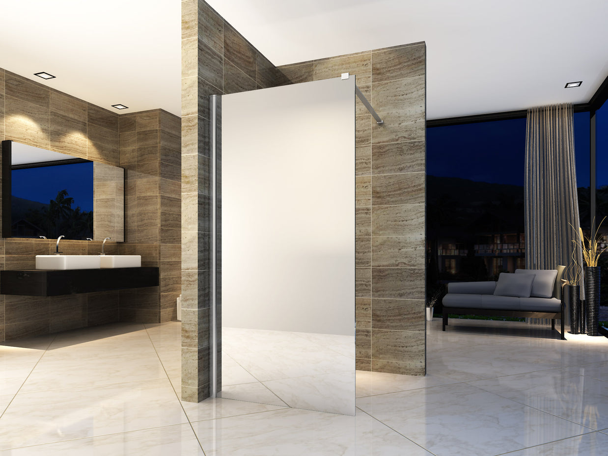 Paroi Douche Fixe Verre Mirroir 8mm 80Lx200H
