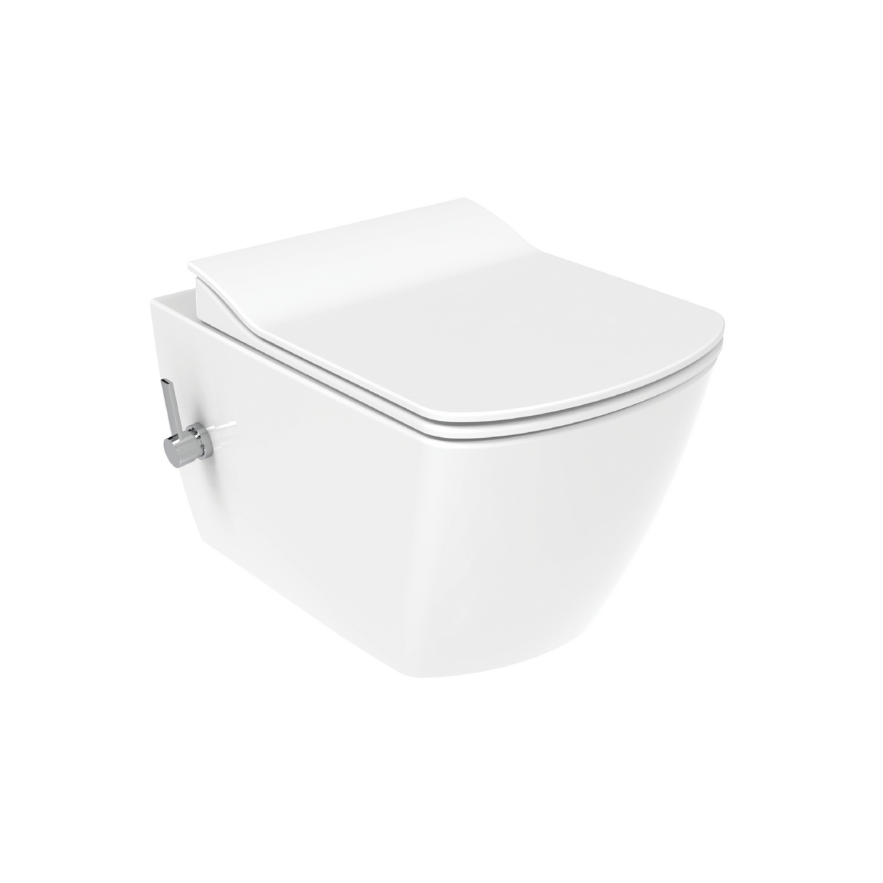 Wc Suspendu Creavit Elegant avec Robinet Chaud/Froid Intégré BLANC BRILLANT (hygiénique) + Abattant = PACK