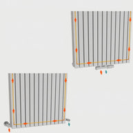 Radiator Evo White 60cm x 180 H x T26 - 3460W