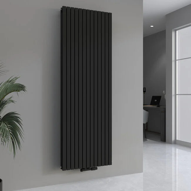 Evo Matte Black Radiator 60cm x 180cm H x T26 - 3460W