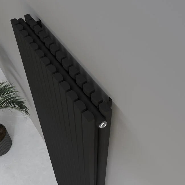 Evo Matte Black Radiator 60cm x 180cm H x T26 - 3460W