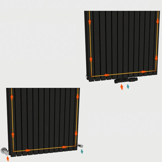 Radiarteur Evo Noir Mat 60cm x 180 H x T26  -  3460W