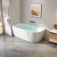 Baignoire d'Angle GAUCHE 180x80x58cm BLANC Brillant Acrylique