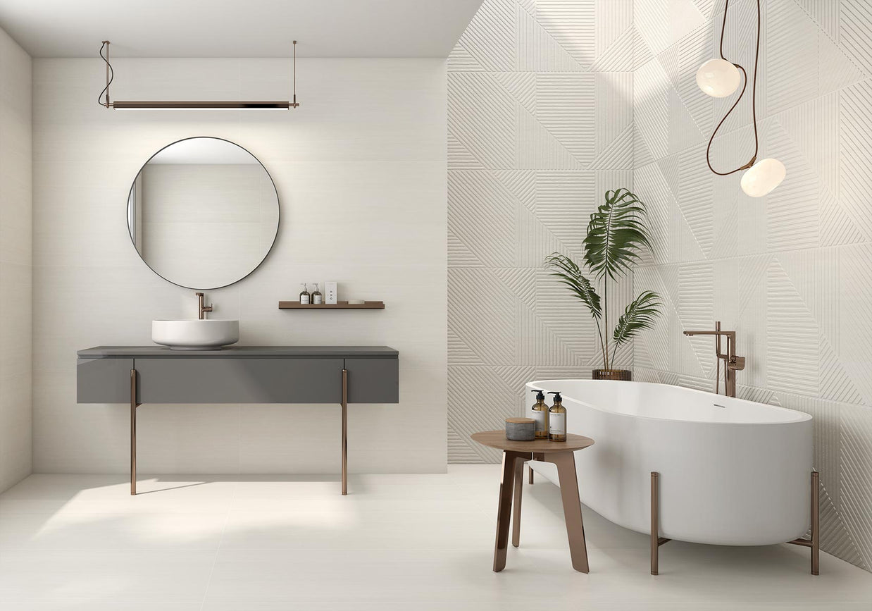 60x120 Soleil White Decor Matt (Mur/Sol)
