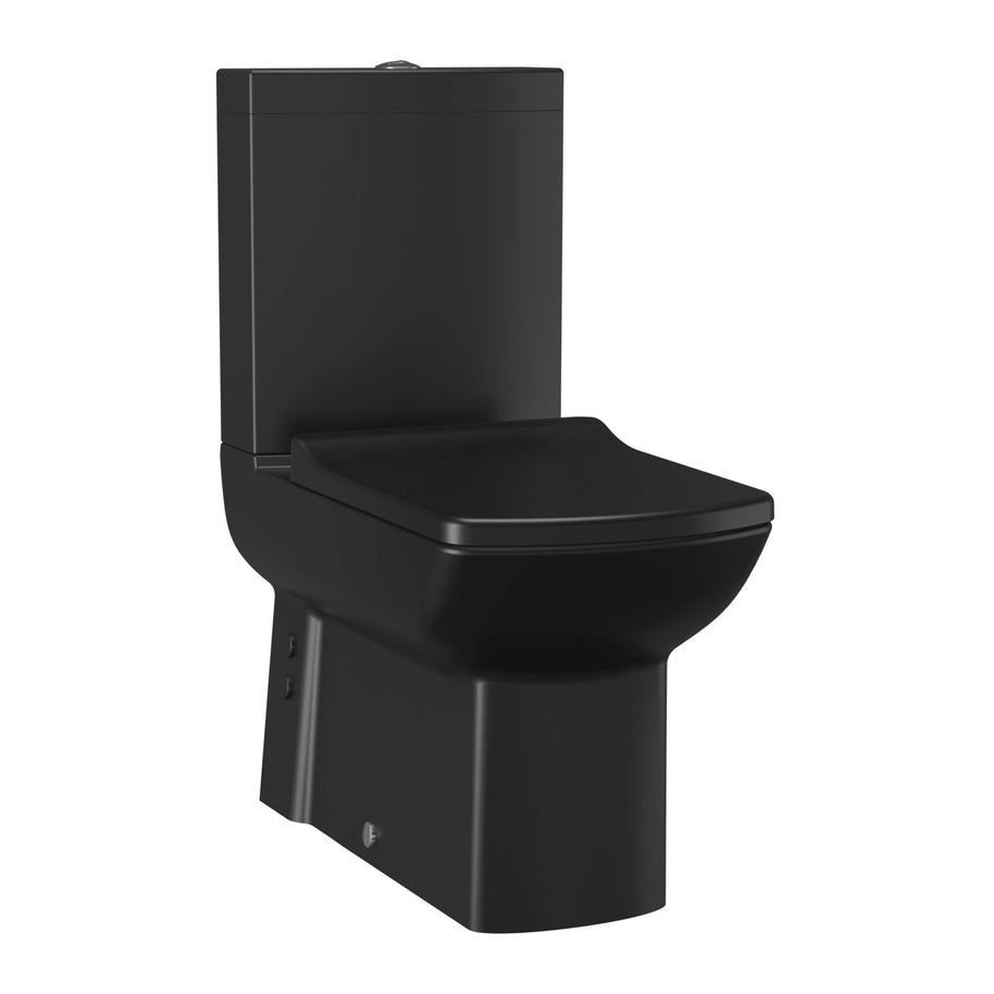 Wc à Poser LARA NOIR Sortie Mur/Sol = Pack Complet