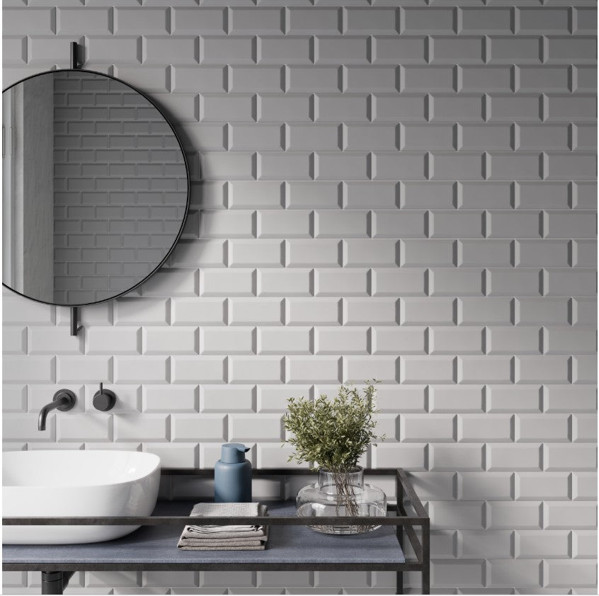 10x20 Metro Gris Brillant (Mur)