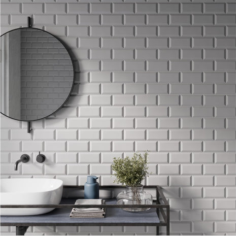 10x20 Metro Gris Brillant (Mur)