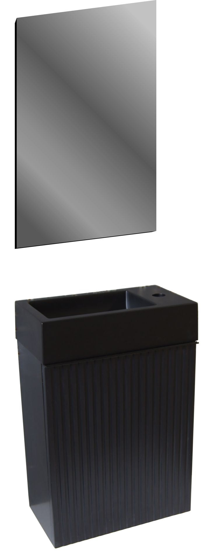 Meuble de Toilette ALONI MIKARO Chene Noir 40X50X22CM = Pack Complet
