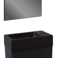 Meuble de Toilette ALONI MIKARO Chene Noir 40X50X22CM = Pack Complet
