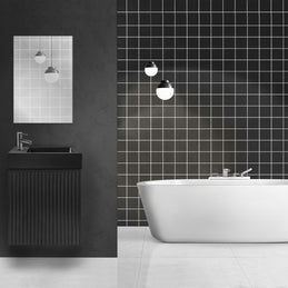 Meuble de Toilette ALONI MIKARO Chene Noir 40X50X22CM = Pack Complet