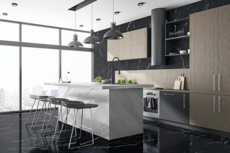 Poli | 60x120 Marguina Negro Mur/Sol