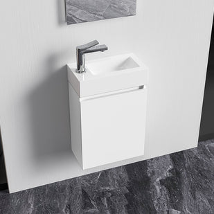Meuble de Toilette ALONI ZYRO BLANC Brillant 40,5X22,5CM = Pack Complet