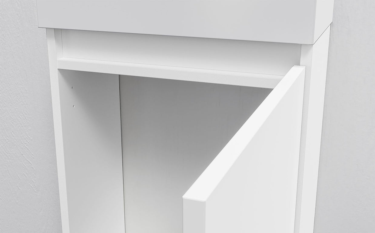 Meuble de Toilette ALONI ZYRO BLANC Brillant 40,5X22,5CM = Pack Complet
