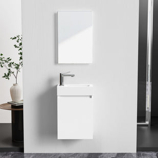 Meuble de Toilette ALONI ZYRO BLANC Brillant 40,5X22,5CM = Pack Complet