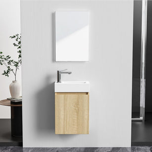 Meuble de Toilette ALONI ZYRO Chene Clair 40,5X22,5CM = Pack Complet