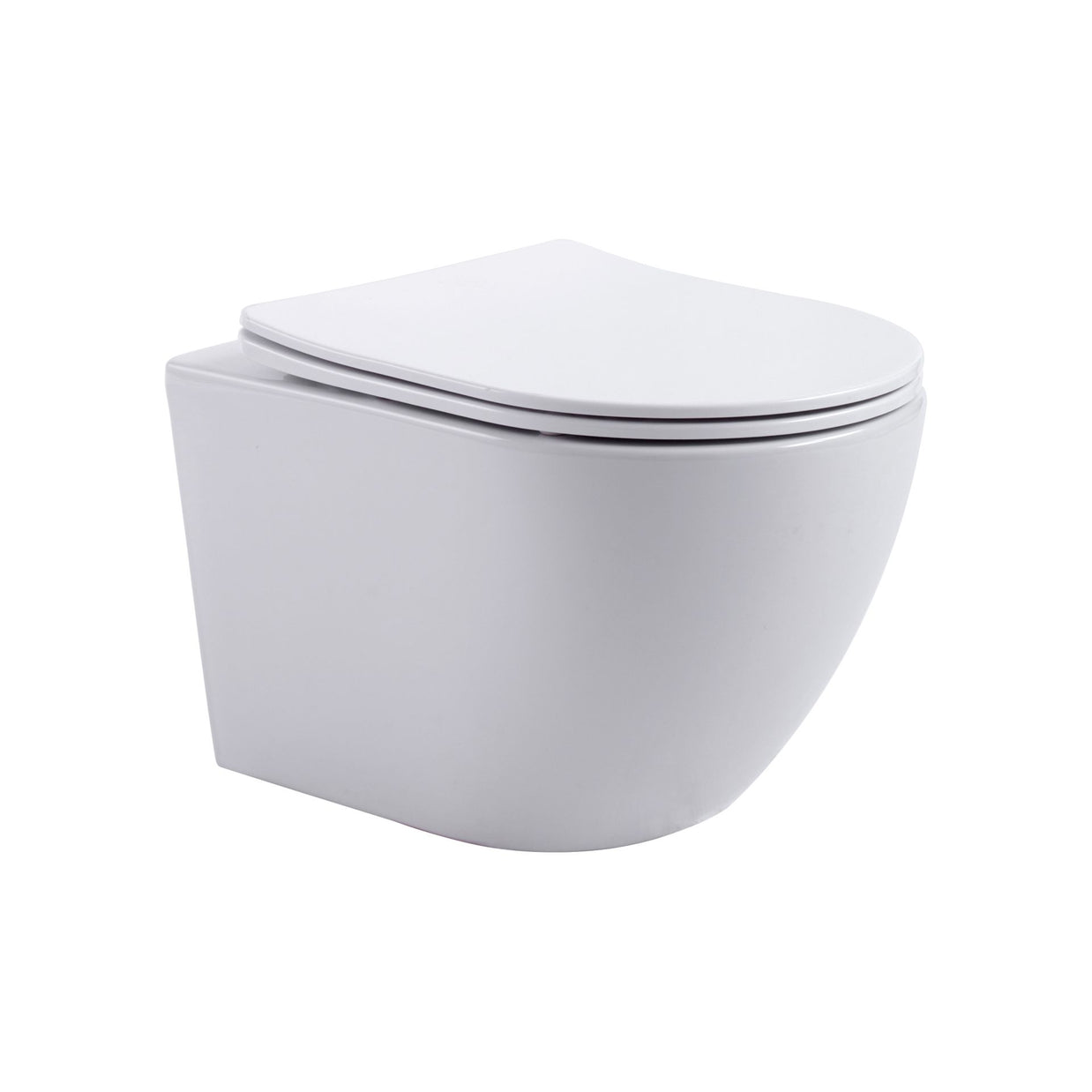 Wc Suspendu PRO Kit Tornado Flush avec abattant soft close 36x32x49cm Compact Blanc Mat