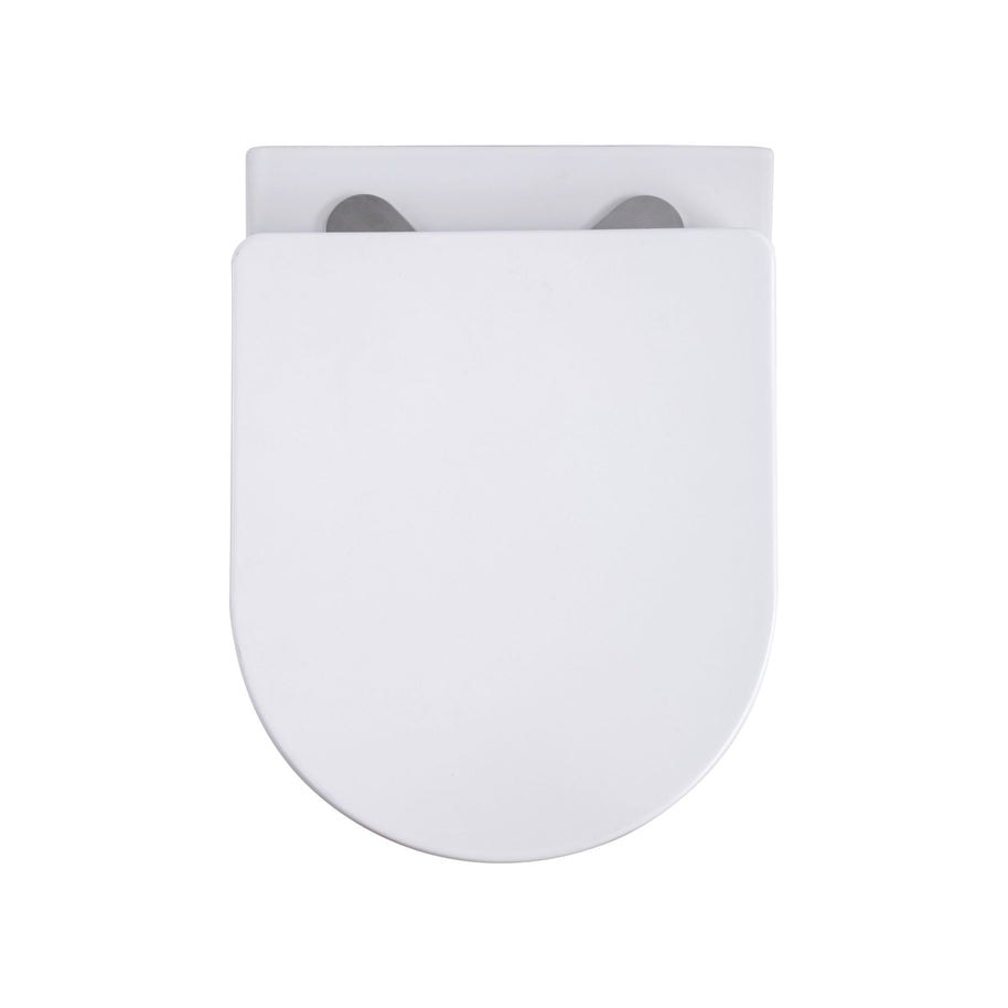 Wc Suspendu PRO Tornado Flush Kit avec abattant soft close 36x32x49cm Compact Blanc Brillant