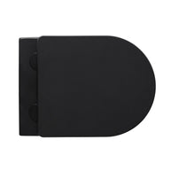Wc Suspendu PRO Kit Tornado Flush avec abattant soft close 36x32x49cm Compact Noir Mat