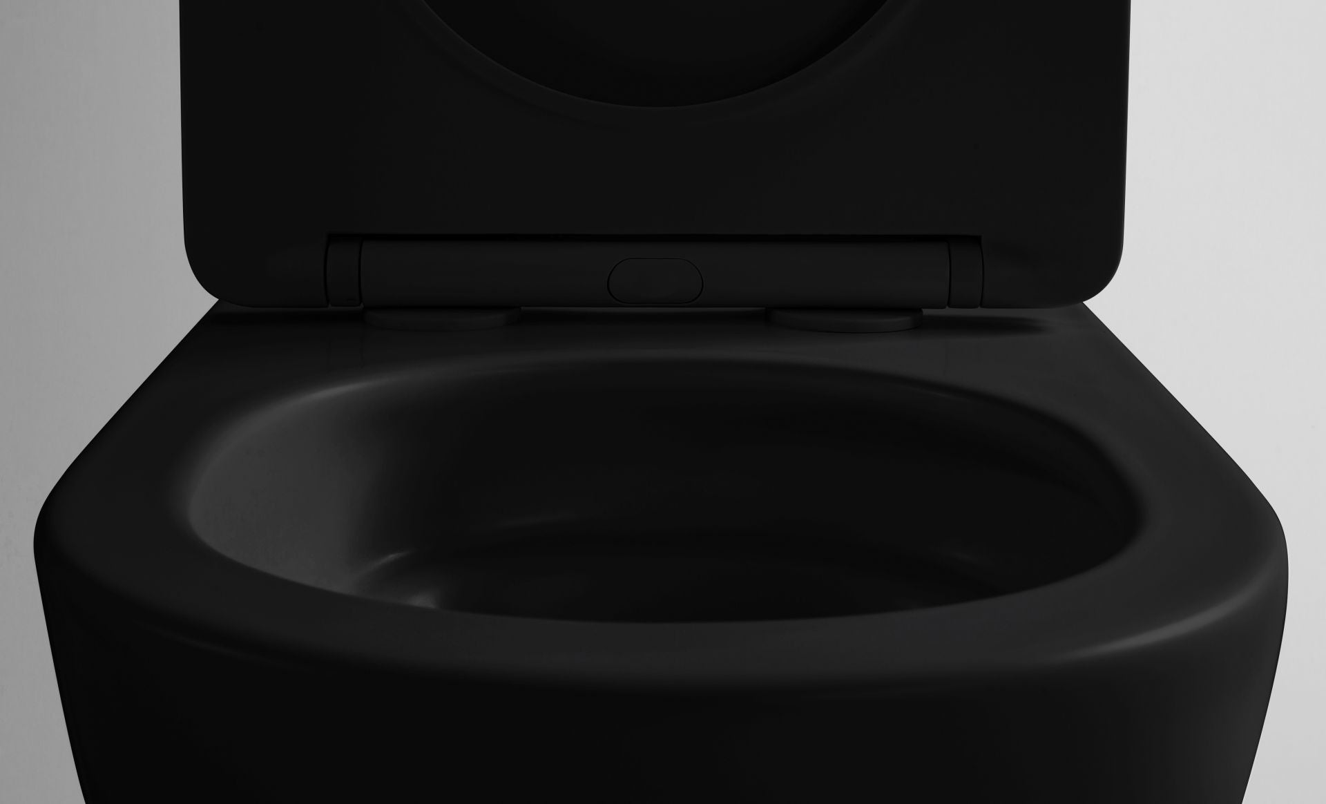 Wc Suspendu PRO Kit Tornado Flush avec abattant soft close 36x32x49cm Compact Noir Mat