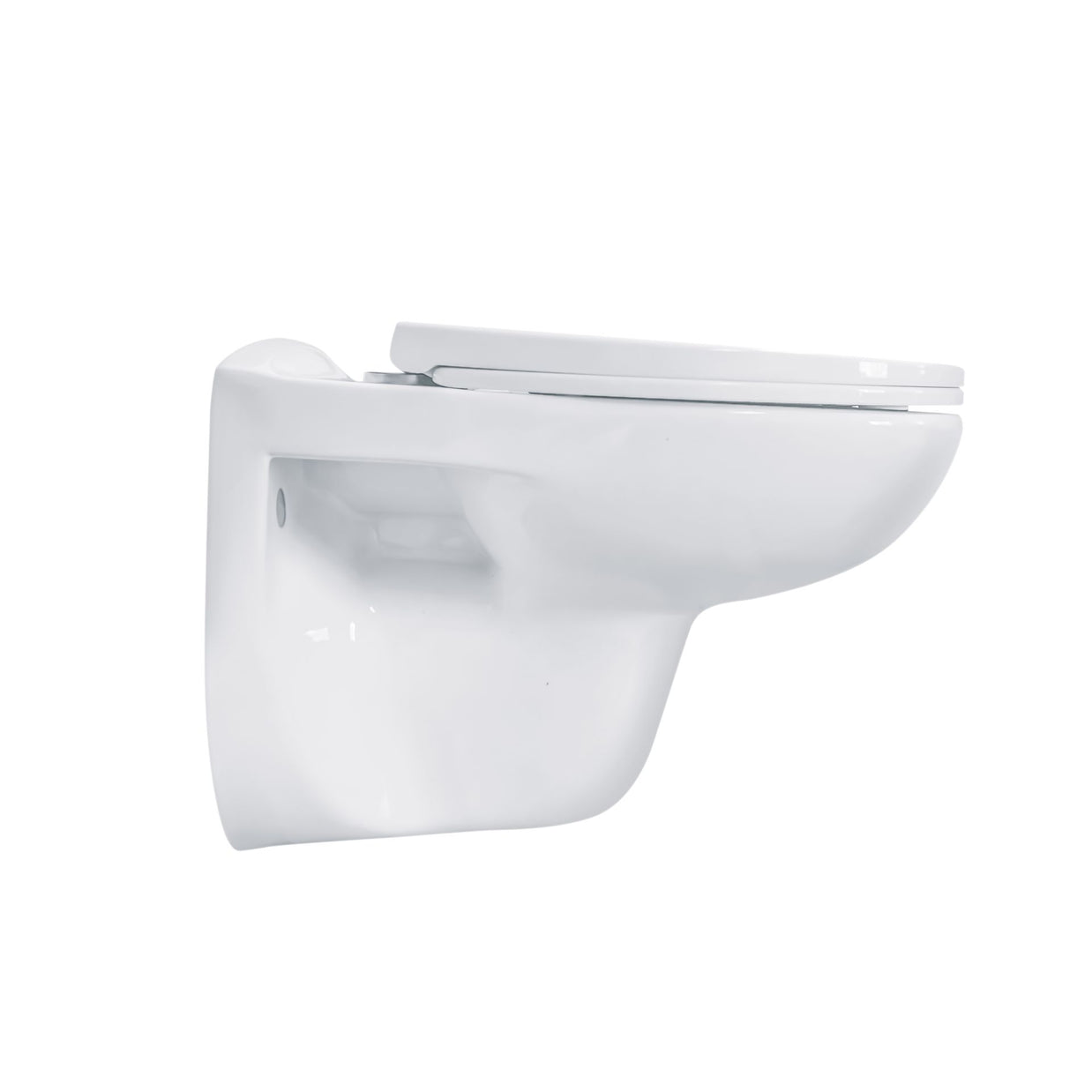 Wc Suspendu PRO Kit avec abattant soft close 35,5X41X54,5 CM Blanc Brillant