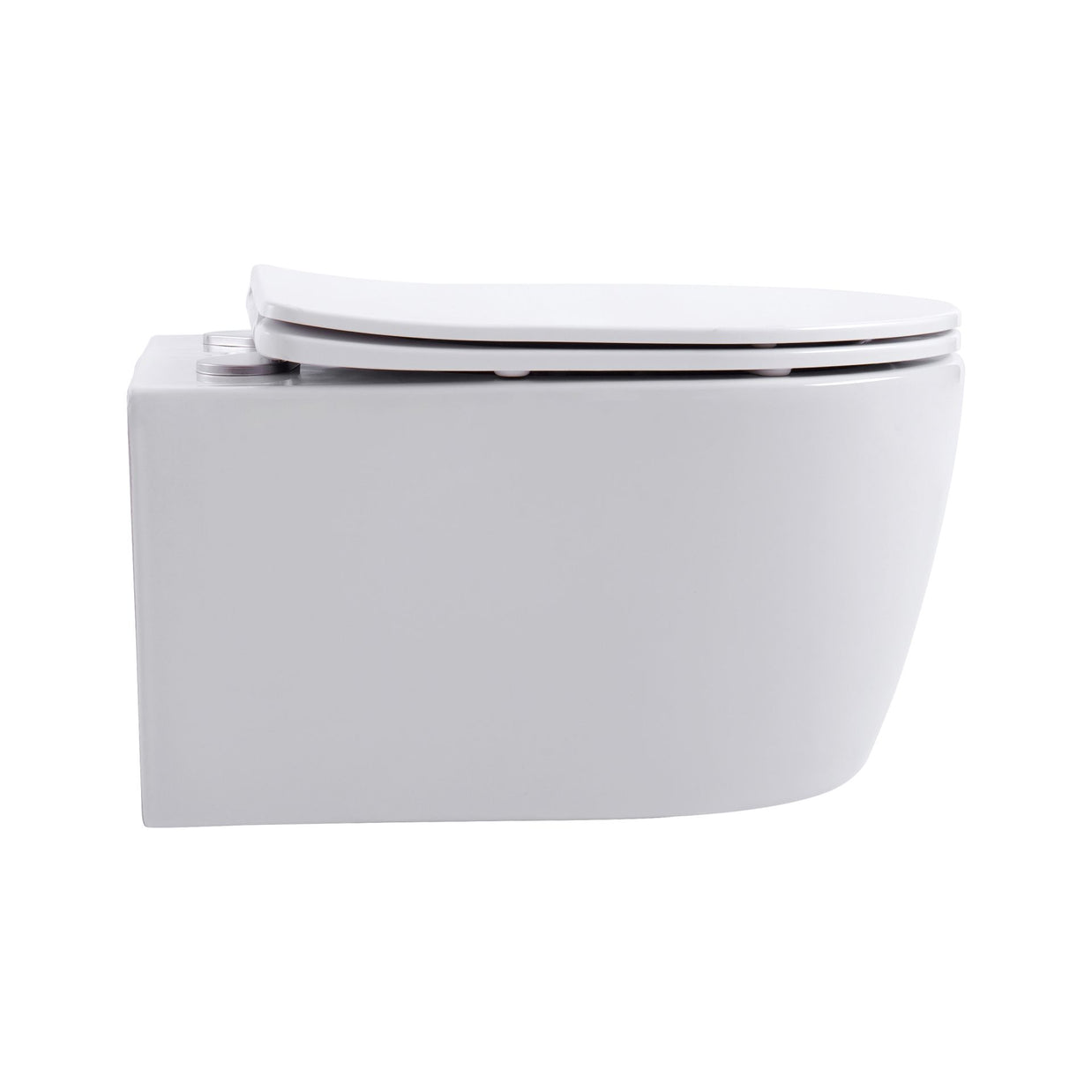 Wc Suspendu PRO Compact 49cm Kit avec abattant soft close 36x32x49cm Blanc Brillant
